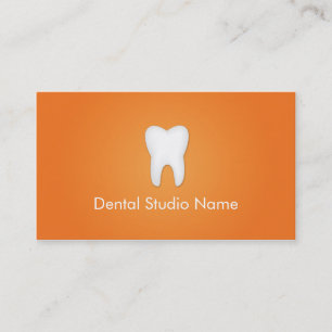 Dentist/Dental Studio Business Cards in Orange