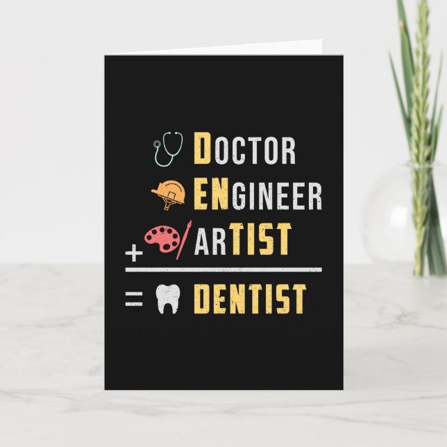Dentist Dental Teeth Doctor Tooth Funny Gift Idea Card (Front)
