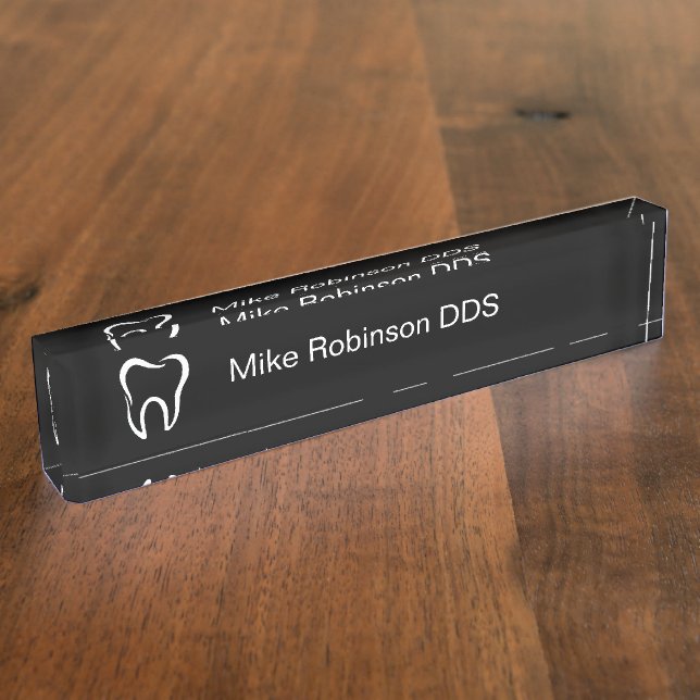 Dentist Dental Theme Office Desk Nameplates (Side)