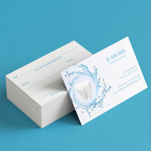 Dentist Dental Tooth Water Professional Appointment Card