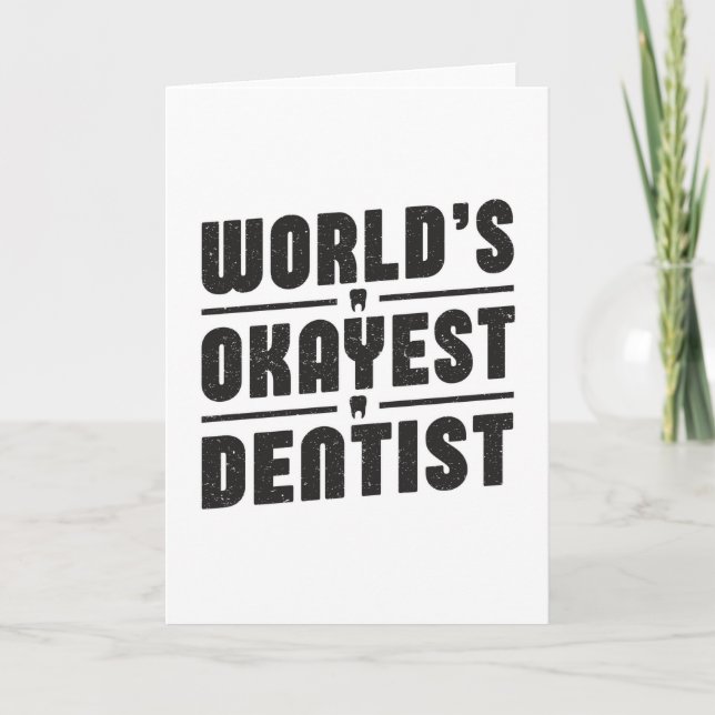 Dentist Dentistry Dental Teeth Funny Gift Idea Card (Front)