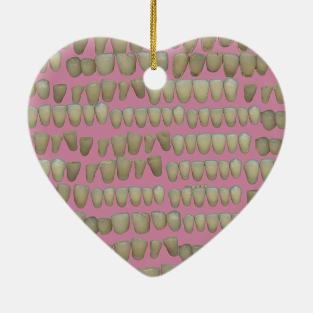 DENTIST DENTISTRY ORTHODONTICS ROTTEN TEETH MOUTH CERAMIC TREE DECORATION (Back)