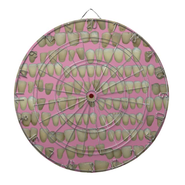 DENTIST DENTISTRY ORTHODONTICS ROTTEN TEETH MOUTH DARTBOARD (Front)
