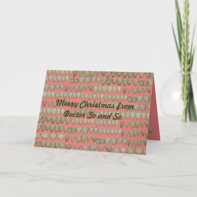 Dentist Dentistry Rotten Teeth Help  Orthodontics Holiday Card (Front)