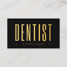 Dentist Dentistry Tooth Logo Black & Gold 
