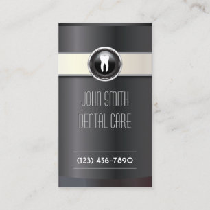 Dentist Elegant Black Dental Care Business Card