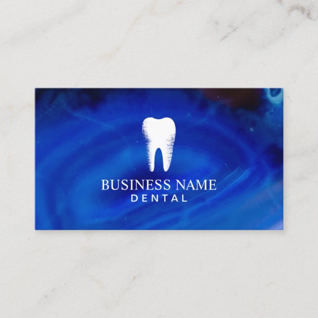 Dentist Elegant Blue Dental Care Appointment (Front)