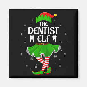 Dentist Elf Christmas Family Girls Women Elf Squad Magnet