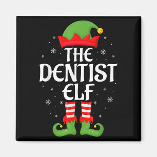 Dentist Elf Xmas Family Matching Elf Squad Christm Magnet