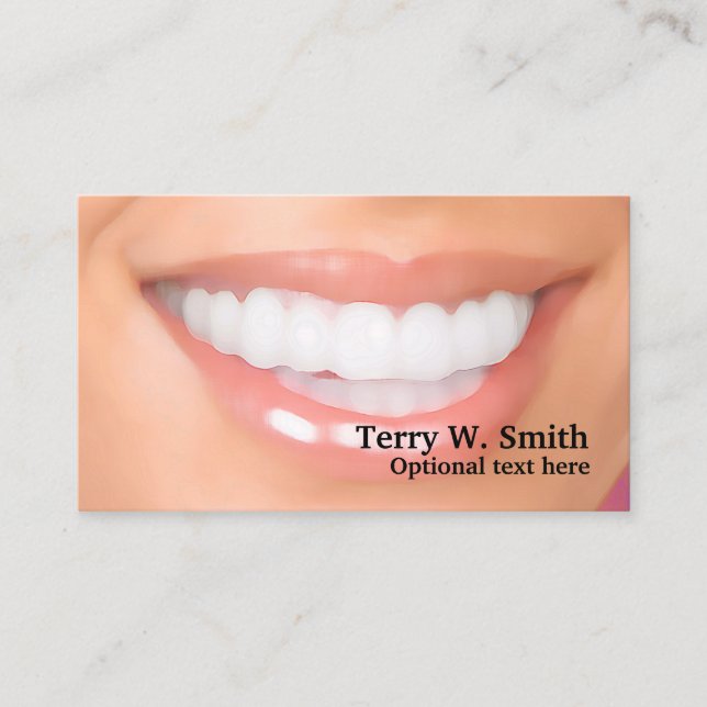 Dentist Full Smile Business Cards (Front)