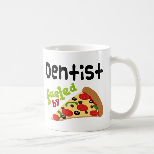 Dentist (Funny) Pizza Coffee Mug (Right)