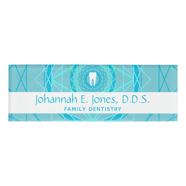 Dentist geographics name tag (Front)