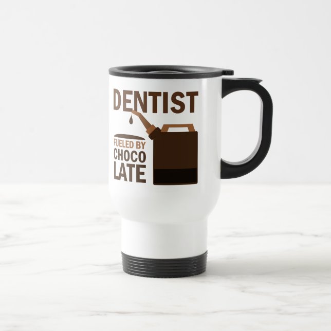 Dentist Gift Chocolate Travel Mug (Right)