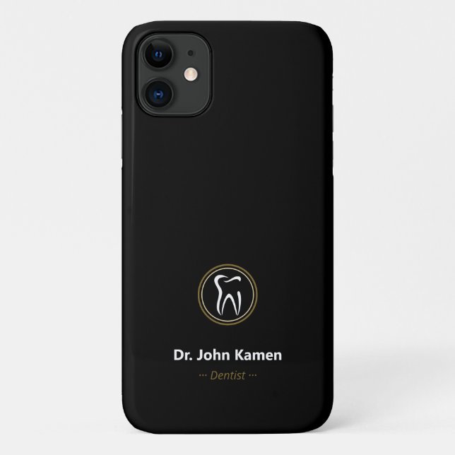 Dentist | Gold Black Case-Mate iPhone Case (Back)