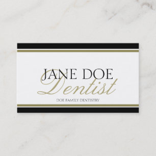 Dentist Gold Script -Available Letterhead - Business Card