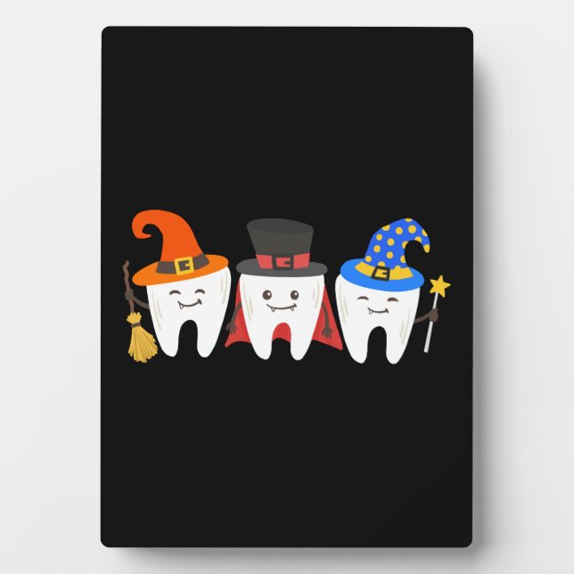 Dentist Halloween Teeth Dental Plaque (Front)