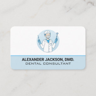 Dentist Holding Tools Business Card