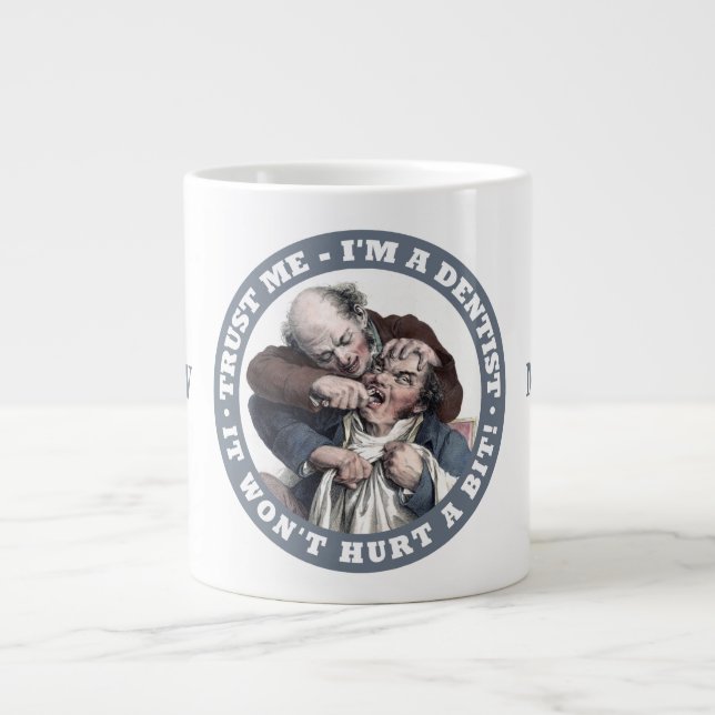 DENTIST humour custom monogram mugs (Front)