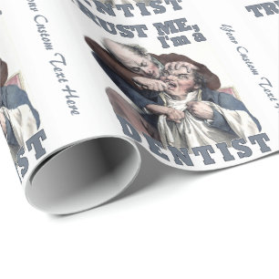 DENTIST humour wrapping paper