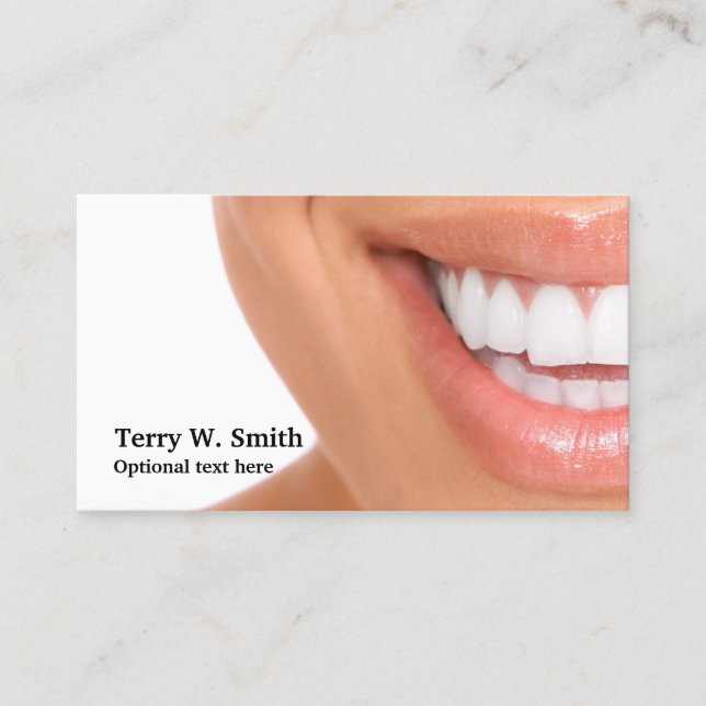 Dentist Hygienist Smile Business Cards (Front)