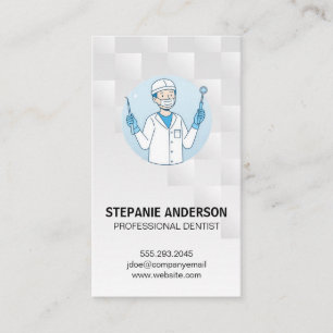 Dentist Illustration Health Care Business Card