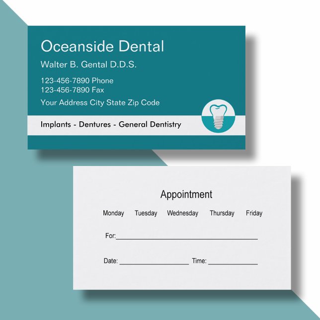 Dentist Implant Business Card Template (Creator Uploaded)
