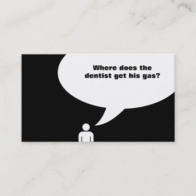dentist joke business card (Front)