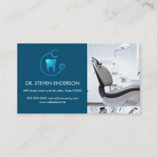 Dentist Logo Dental Office Chair Business Card