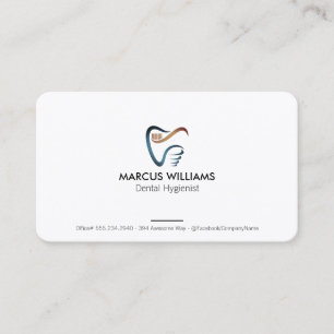 Dentist Logo Health Care Teeth Services Business Card