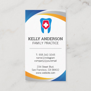 Dentist Logo Healthcare Business Card