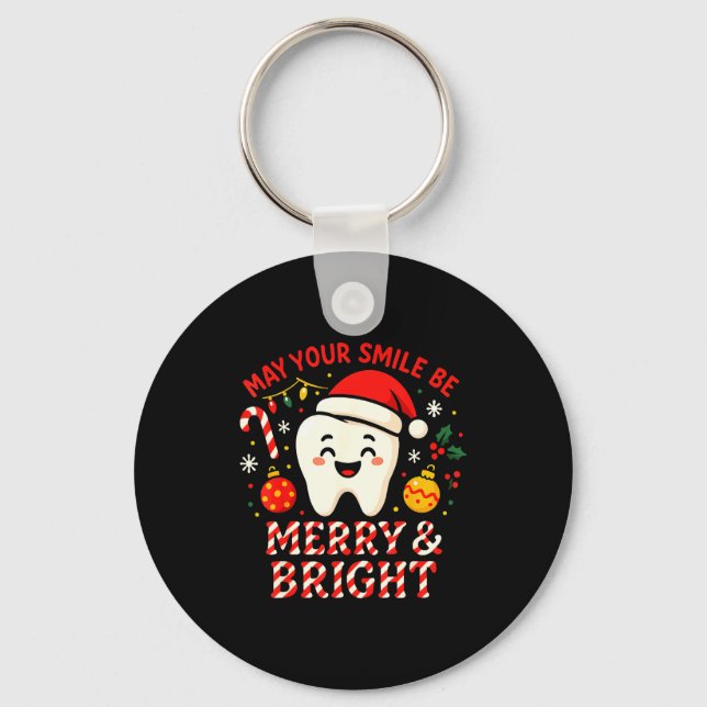 Dentist Merry Christmas May Your Smile Be Merry An Key Ring (Front)