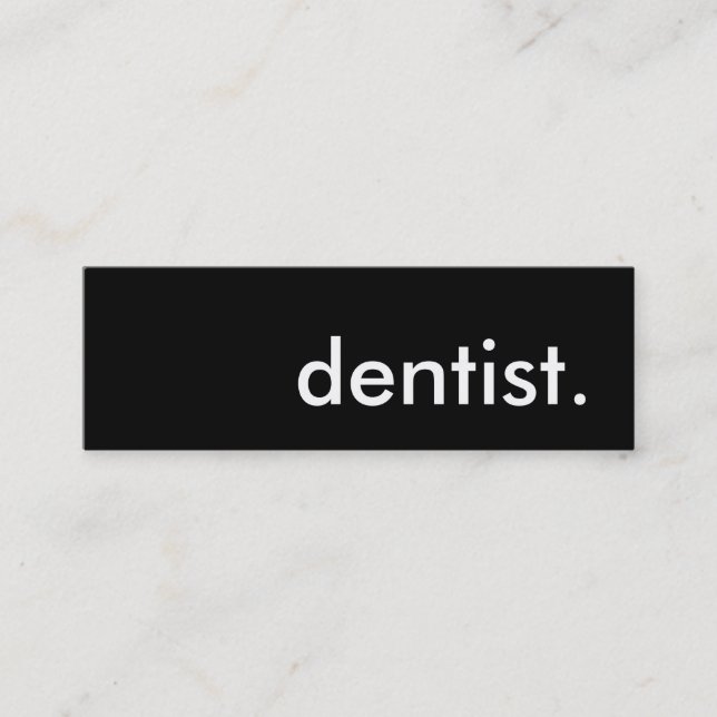 dentist. mini business card (Front)