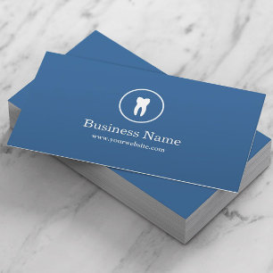 Dentist Minimal Plain Blue Dental Care Business Card