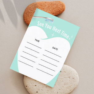 Dentist Mint Green Dental Care Appointment Card