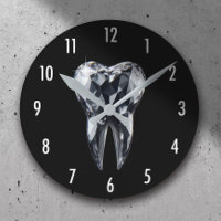Dentist Modern Diamond Tooth Black Dental Office