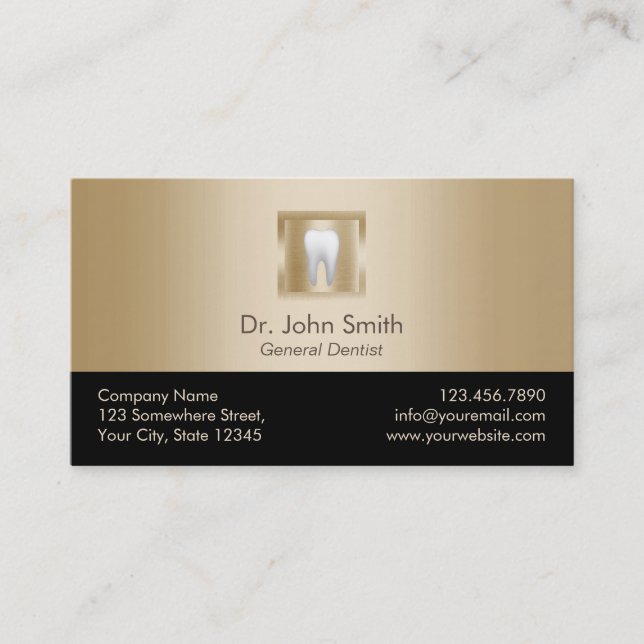 Dentist Modern Gold Dental Care Appointment (Front)