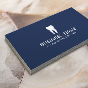 Dentist Modern Navy Blue Dental Care Professional Business Card