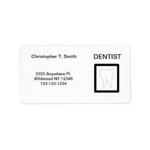 Dentist Molar Tooth Design Label