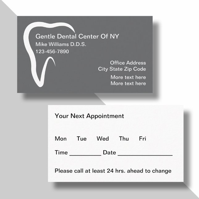 Dentist Office Appointment Business Card Template (Creator Uploaded)