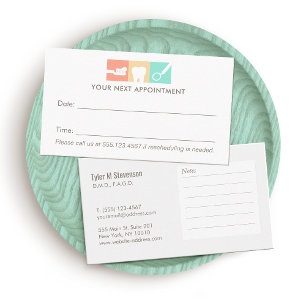 Dentist Office Appointment Reminder Card