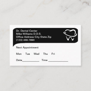Dentist Office Appointment Reminder Cards