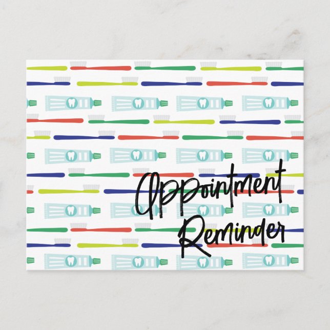 Dentist Office Appointment Reminder Postcard (Front)