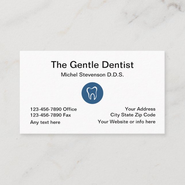 Dentist Office Design Business Card (Front)