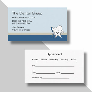 Dentist Office Design Referral Card
