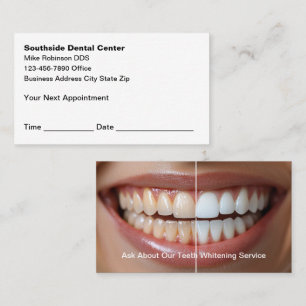 Dentist Office Double Side Appointment Cards