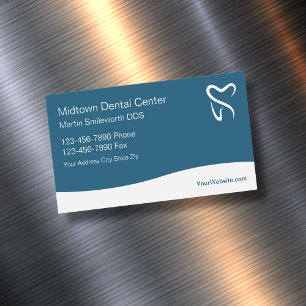 Dentist Office Editable Magnetic Business Cards