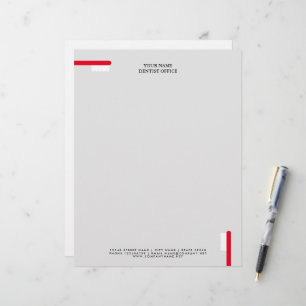 Dentist office letterhead template with toothbrush