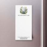 Dentist Office Logo  Magnetic Notepad<br><div class="desc">Modern, Dentist Logo Notepad, designed for modern dental offices. This professional notepad features a stylish tooth logo adorned with delicate flowers and greenery, elegantly showcasing your dental office name and address. Impress clients and visitors with a sleek and professional notepad design that reflects the high standards and attention to detail...</div>