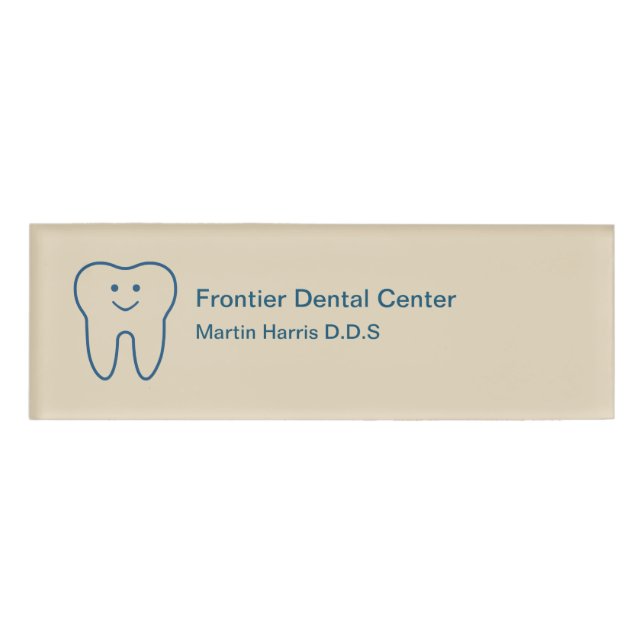 Dentist Office Personnel Name Tag (Front)
