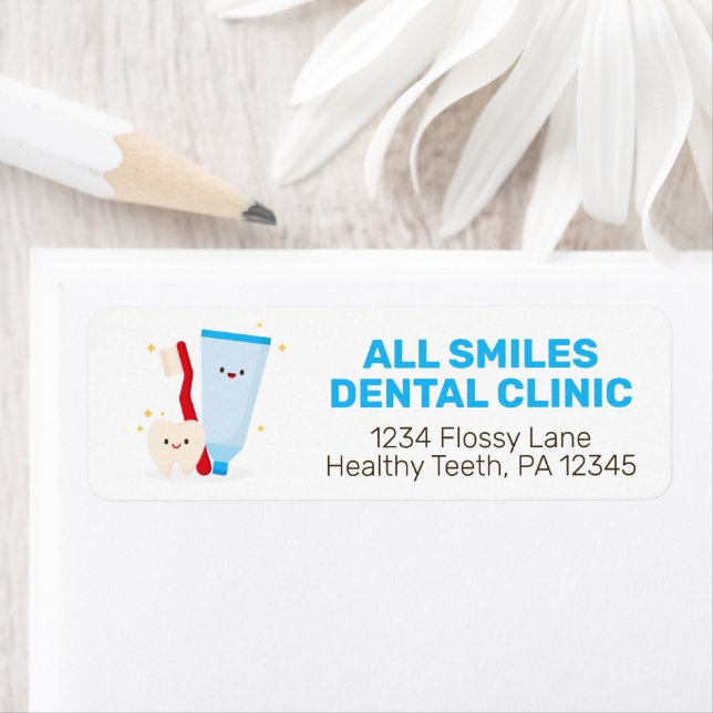 Dentist Office Return Address Labels (Insitu)